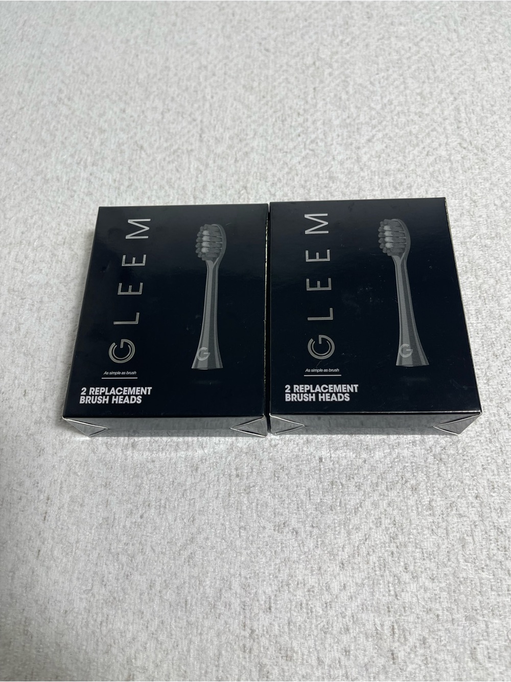 GLEEM Replacement Toothbrush Heads 2 Count Pack of 2 Total 4 Heads. SKU#0611